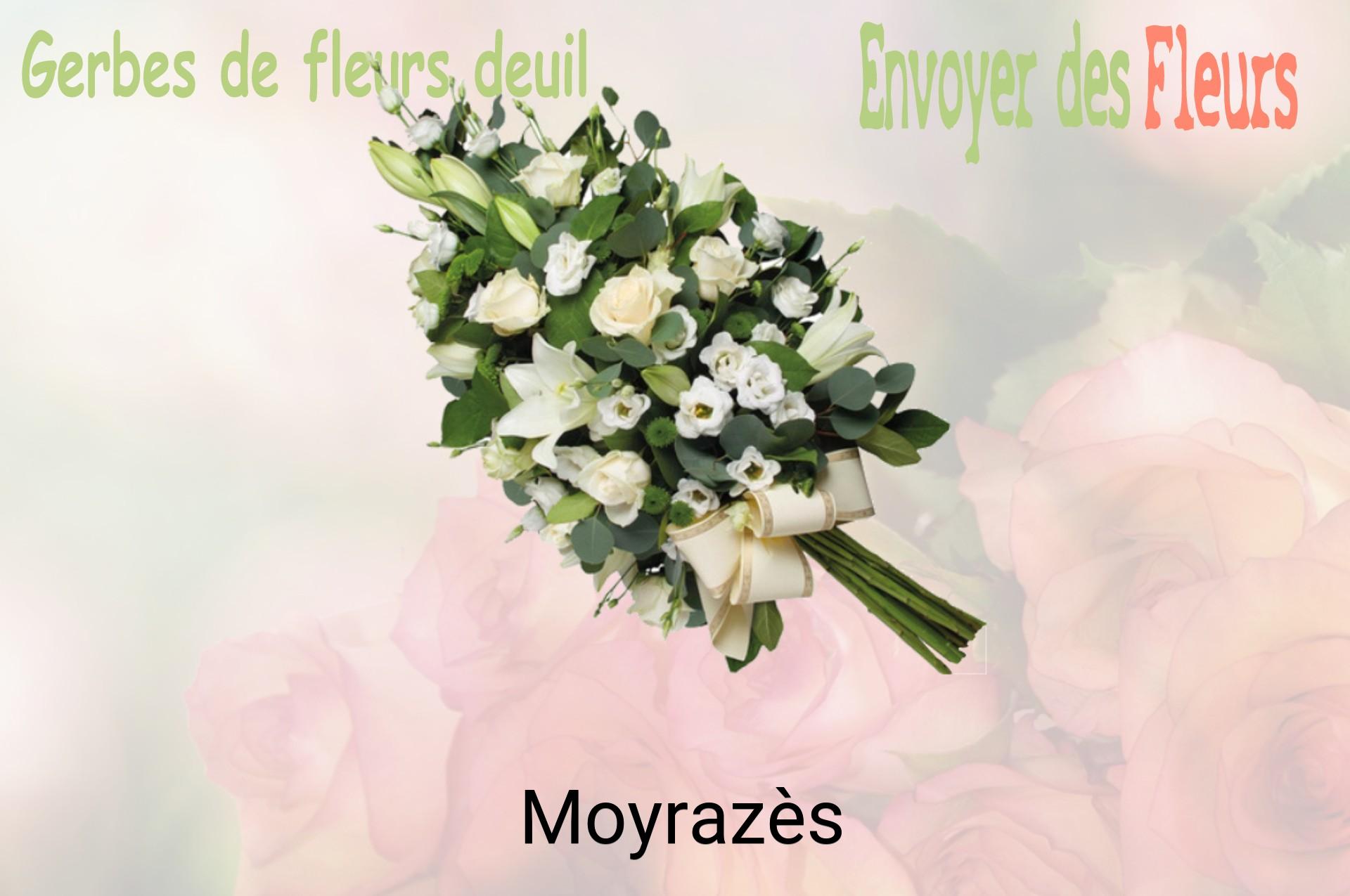 Gerbe de fleurs de deuil livrée à Moyrazès
